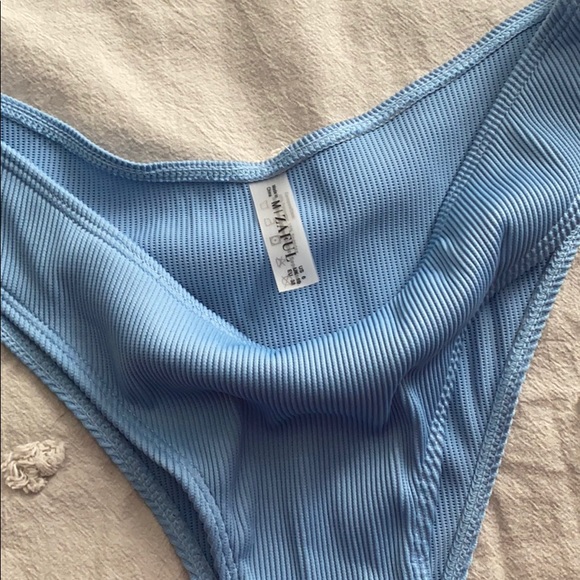 Blue Textured Bikini Set - Picture 3 of 3